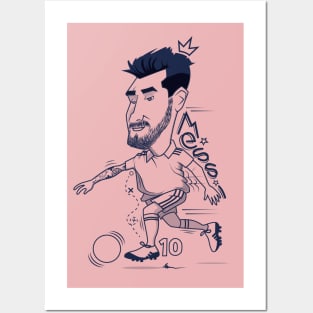 Messi playing soccer Posters and Art